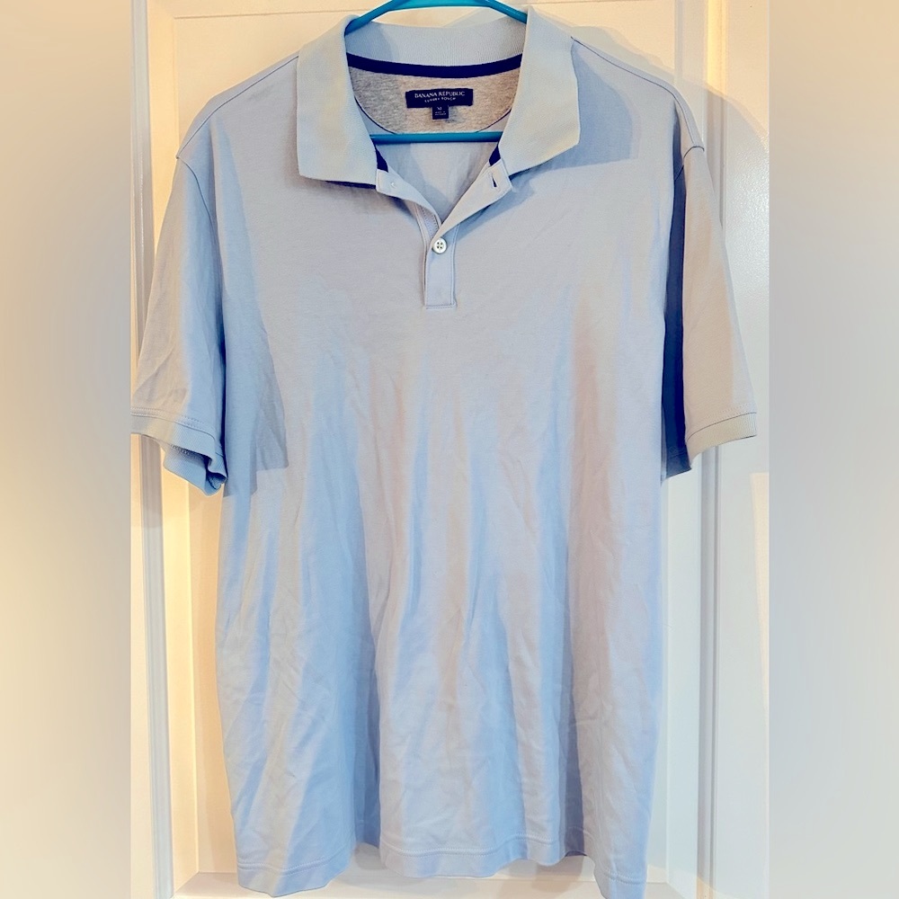Banana Republic Light Blue Polo Shirt